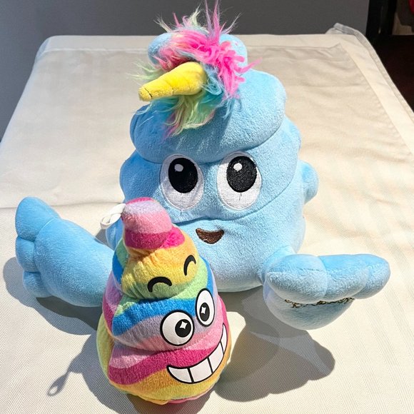 Set of 2 Emoji (Poonicorn + Rainbow Emoji) Plush Toys - Picture 2 of 9